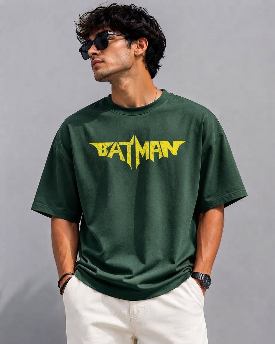 Men's Oversized Drop Shoulder (Batman)