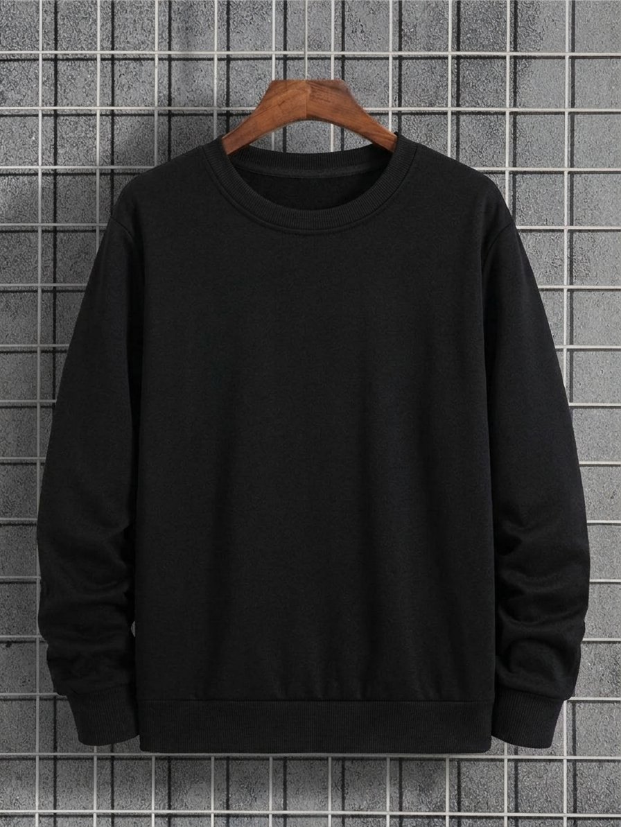 Men's Full-Sleeve Sweatshirt (Black)