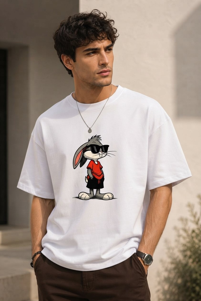 Bugs Bunny Graphic Drop-Shoulder